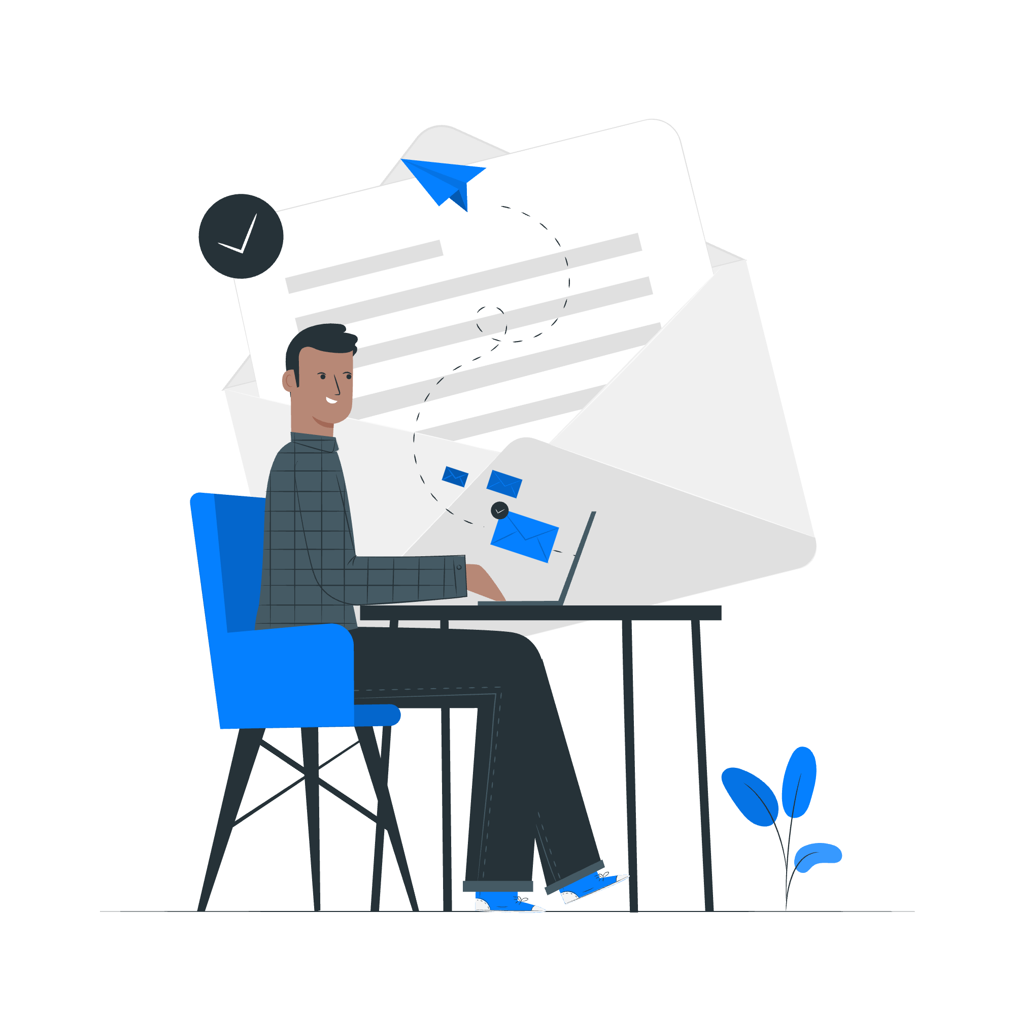 Email professionnel illustration